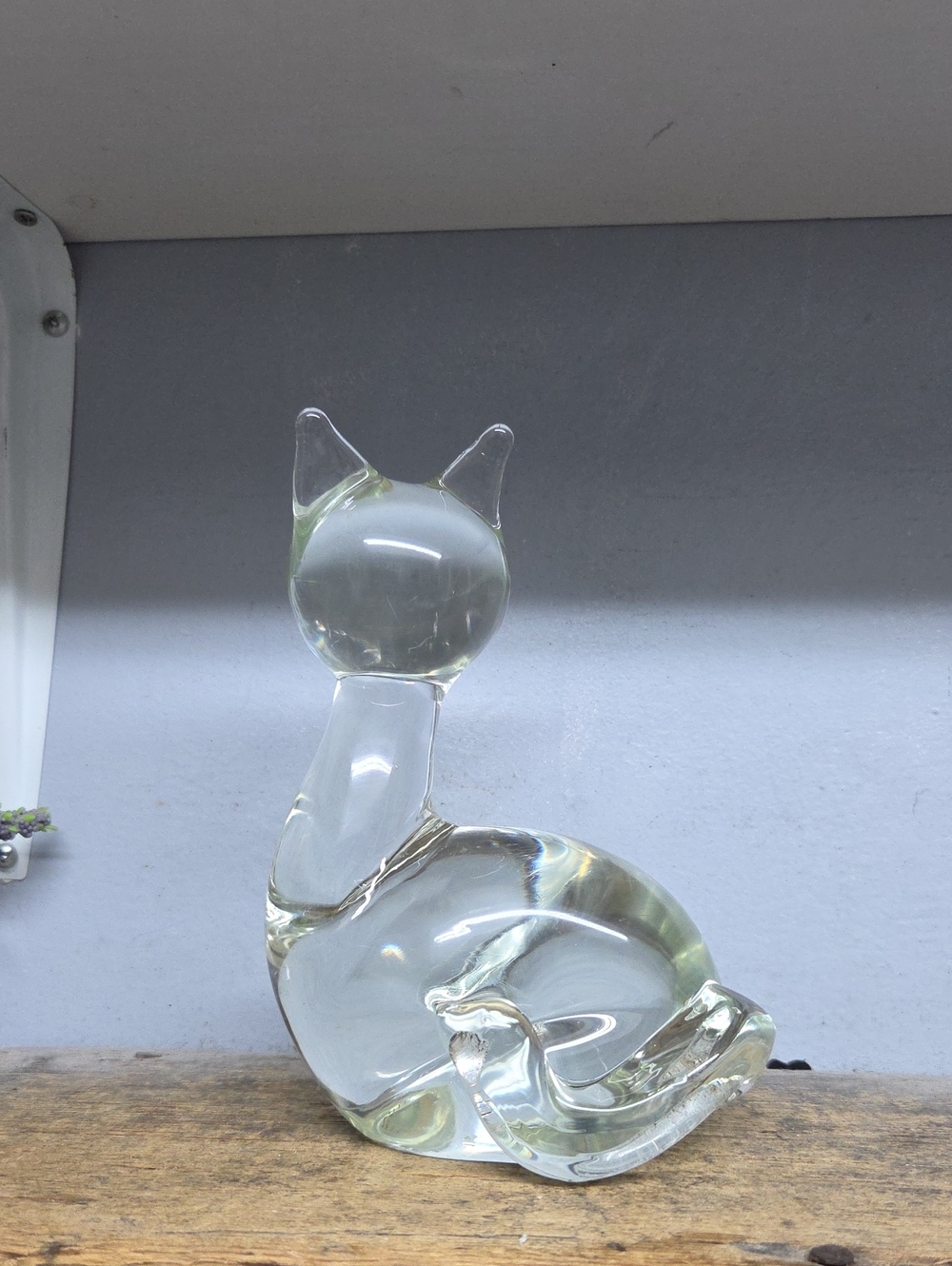 Vintage Signed Licio Zanetti Hand Blown Art Glass Cat